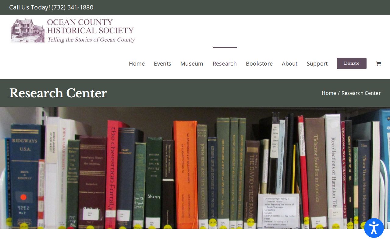 Ocean previous residents research access at the Ocean County Historical Society