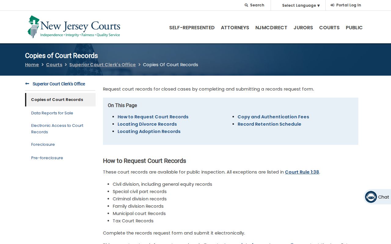 Ocean County resident lookup reference to New Jersey Courts records access options